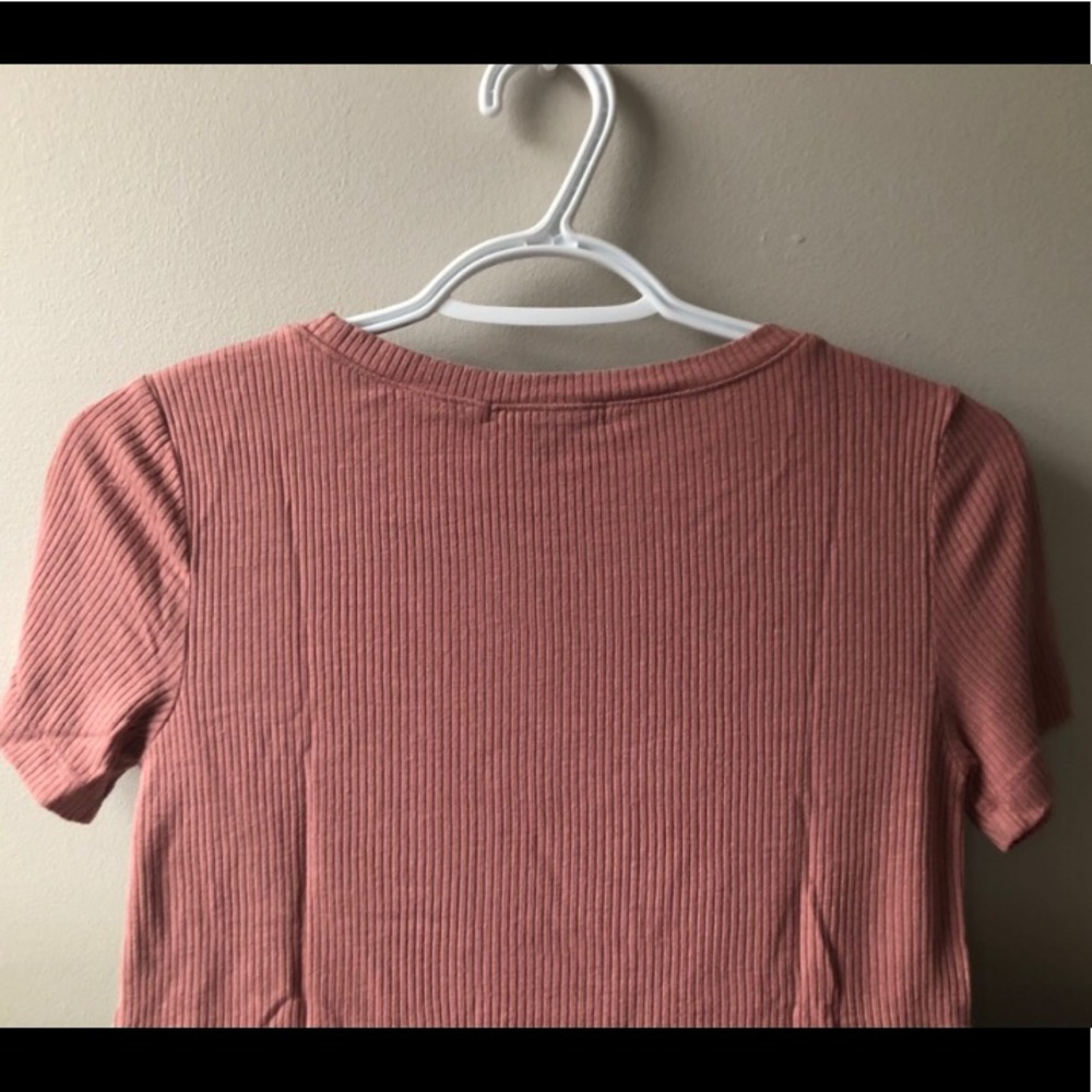 Forever 21: Pink Ribbed Top - Picture 4 of 5